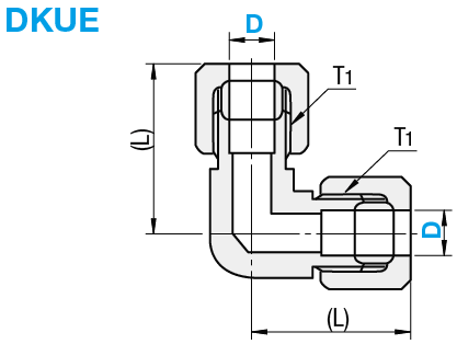 Raccordi per tubi in rame/Giunto a gomito a 90°:Immagine relativa