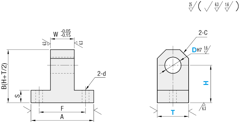 Basi cerniera/A T/dimensione fissa:Immagine relativa