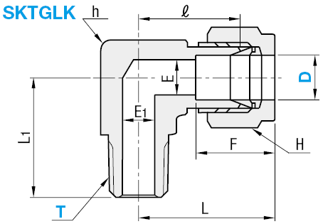 Raccordi per tubi in acciaio inox/Giunto a gomito a 90°/estremità filettata:Immagine relativa