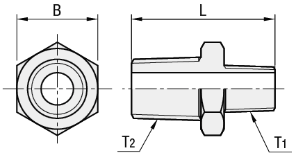 Raccordi in ottone per tubi in acciaio/Nipplo di riduzione:Immagine relativa