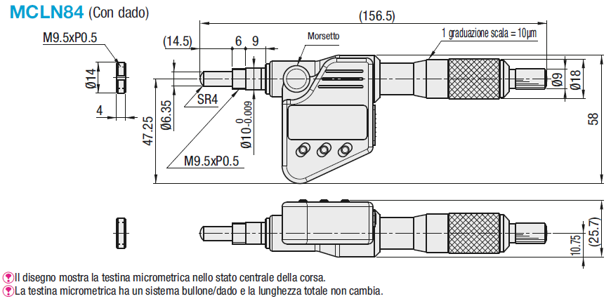 [Di precisione]Testina micrometrica digitale (Corsa ±6.5mm):Immagine relativa