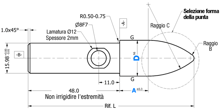 [NAAMS] Retractable Locating Pin APQ Large Head:Immagine relativa