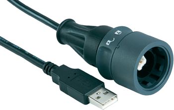 Il cavo USB può essere bloccato su entrambi i lati