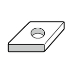 Inserto per tornitura a rombo a 55°, negativo, con foro, DNGG15○○ "per taglio medio e sgrossatura" per alluminio / metalli non ferrosi