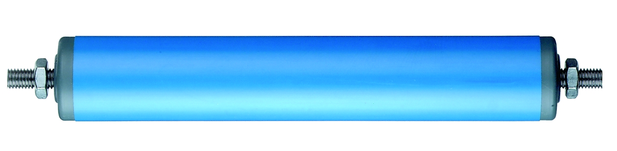 Rulli trasportatori a cilindro in plastica blu (S30) S30-F8-405-425