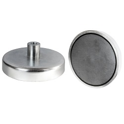 Neodymium Shallow Pot Magnets / Threaded Hole E775NEO