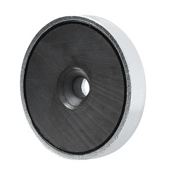 Ferrite Shallow Pot Magnets / Countersunk Mounting