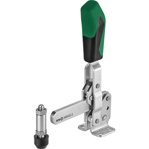 Vertical Toggle Clamp with Green Handle, 6804G