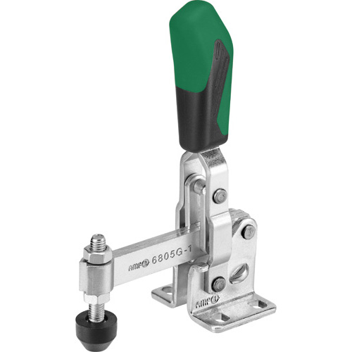 Vertical Toggle Clamp with Green Handle, 6805G