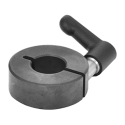 Anelli di bloccaggio / alluminio, acciaio / scanalato / leva di serraggio / GN 706.4
