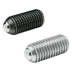 Spring plungers with internal hexagon, Steel / Stainless Steel