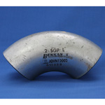 Raccordo di testa a saldare per tubi in acciaio, gomito a 90°, tubo bianco JIS(G)-90E(L)-PT370-21/2B-S40