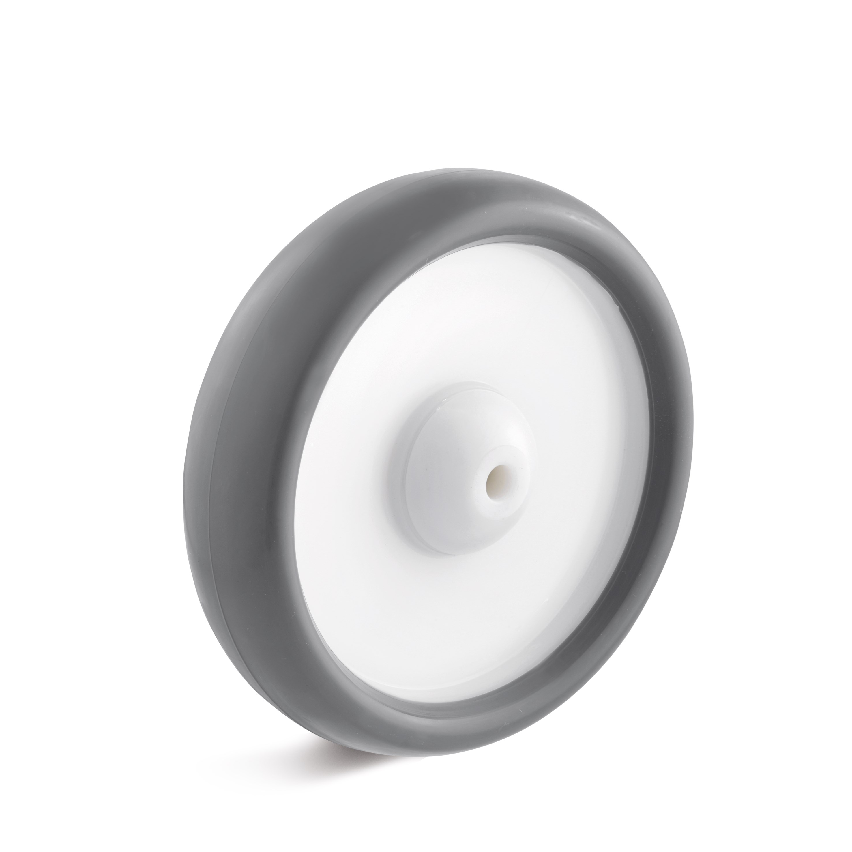 Thermoplastic wheel, polypropylene rim, stainless steel ball bearing