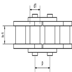Pignone SKF simplex con mozzo 8 x 3 mm per catene 05B-1