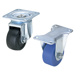 Ruote per attrezzature (ruote orientabili, ruote fisse) / piastra avvitabile / acciaio / cromato / materiale delle ruote selezionabile   CKH75