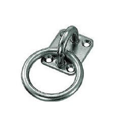 Piastra di ancoraggio con anello rotondo (Acciaio inox)