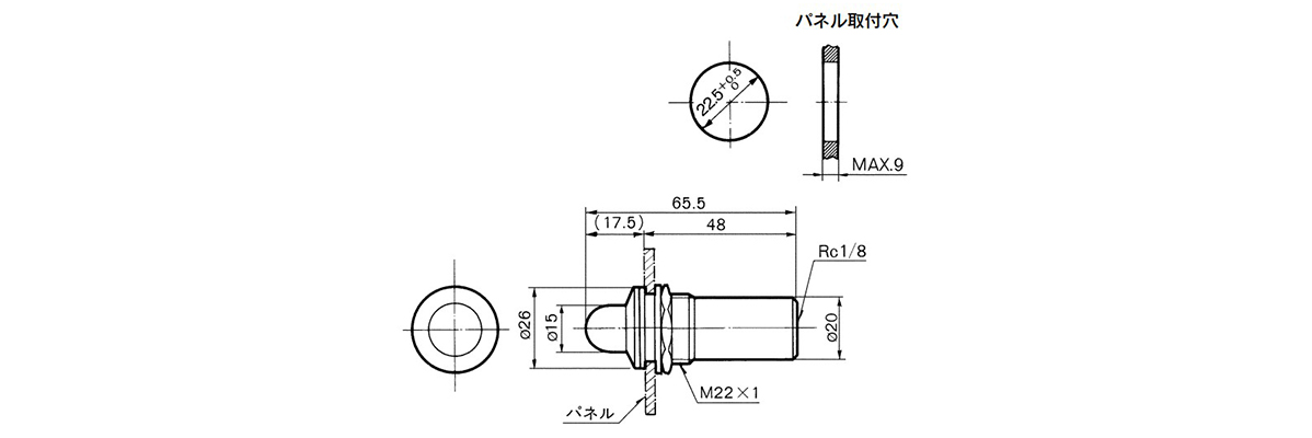 Transmitter / Pneumatic Indicator VR3100 Series dimensional drawings
