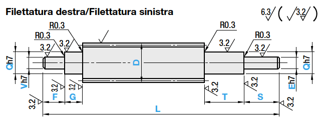 Viti di trasmissione/Doppio gradino sui due lati:Immagine relativa