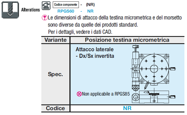 [Alta precisione] Tavole girevoli/A rulli incrociati/Con foro passante:Immagine relativa