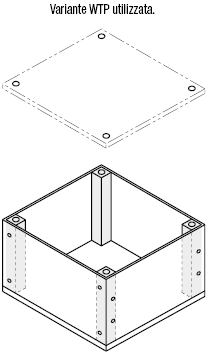 Montanti quadrati - Maschiatura sui due lati:Immagine relativa