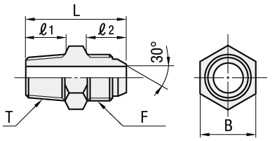 Raccordi idraulici/Dritti/maschio/filettatura PT/filettatura PF:Immagine relativa