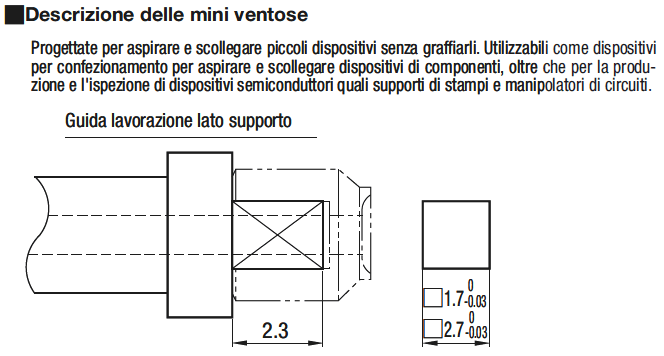 Mini ventose/Rotonde/Quadrate:Immagine relativa