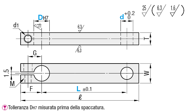 Tiranti a morsetto/Per cuscinetti teste a snodo:Immagine relativa