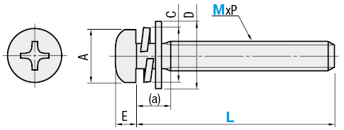 Viti a testa cilindrica bombata Phillips/Con kit rondella (scatola):Immagine relativa