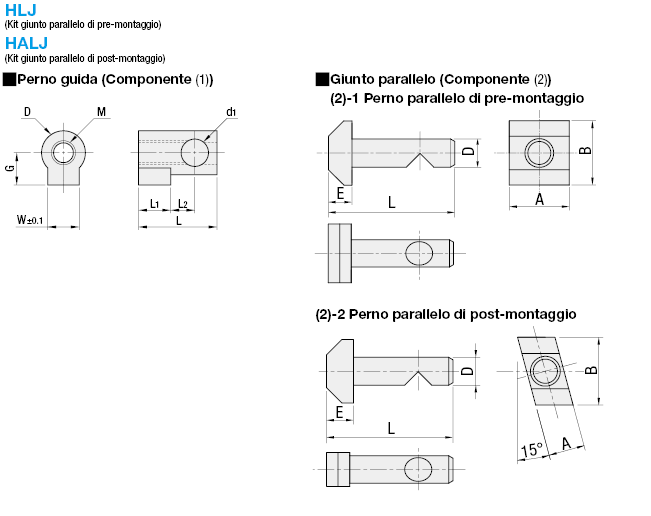 Componenti giunti a scomparsa -Giunti paralleli-:Immagine relativa