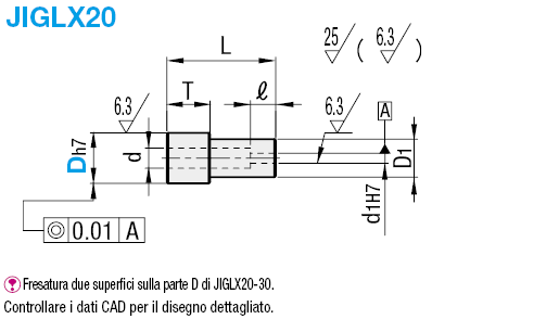 Piastre adattatrici motore/Utensili di centraggio per attuatori ad asse singolo LX20:Immagine relativa