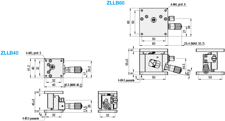 [Standard] Tavole Z con superficie orizzontale/Testina micrometrica/A ricircolo di sfere:Immagine relativa