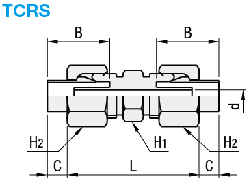 Attacchi con inserti per tubi/Dado e manicotto integrati/giunti connettori:Immagine relativa