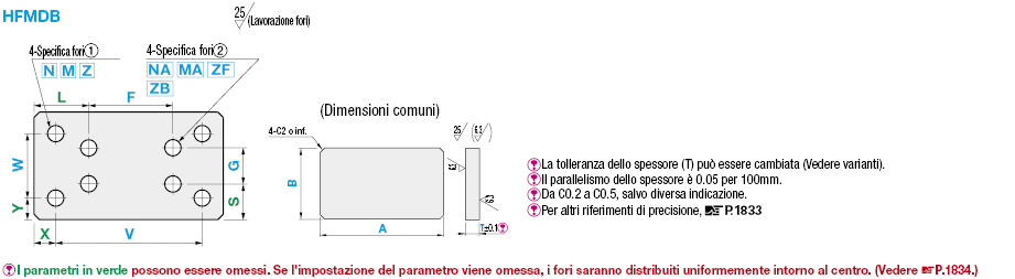 Piastre di montaggio fresate sui 6 lati/Staffe:Immagine relativa