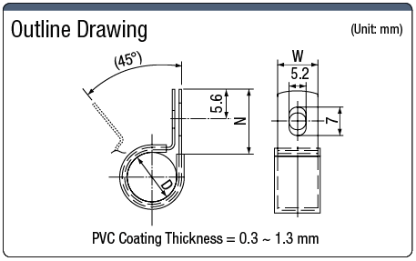 Cable Clip (Stainless Steel / Resin Coating):Related Image