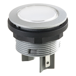 Shortron / Spia di segnalazione con connessione a Faston 2,8x0,8mm completa di led bianco