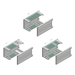 Interzoll, Coperture in lamiera forata, lamiera di acciaio zincato, superficie visibile verniciata grigio chiaro, diametro fori 2,5 mm