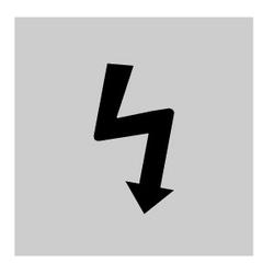 Inserire etichetta, trasparente, simbolo tensione elettrica