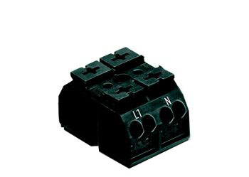 Morsettiera per montaggio a pannello a 4 conduttori 862, 2 poli, per vite autofilettante, L1-N