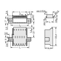 Pin strip passante