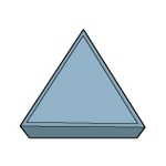 Tipo triangolare a 60° positivo senza foro TPMR "finitura" TPMR110308DP-TN60