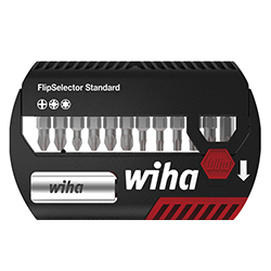 Wiha Set di inserti FlipSelector Standard 25 mm Phillips, Pozidriv, TORX® 13 pz, 1/4" C6,3