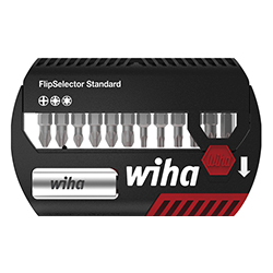 Wiha Set di inserti FlipSelector Standard 25 mm, Phillips, Pozidriv, TORX® 13 pz, 1/4" C6,3