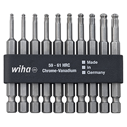 Wiha Bit Set Professional 70 mm, TORX® testa sferica 1/4" 10 pz. nella barra dei bit