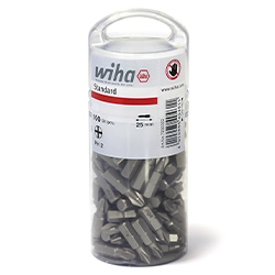 Wiha Inserto Standard 25 mm, Phillips (PH2), 100 pz., 1/4", in confezione grande