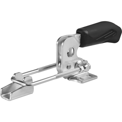 Horizontal Hook-Type Toggle Clamp with Black Handle, 6848HT