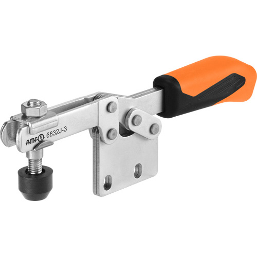 Horizontal Toggle Clamp  with Orange Handle, 6832J