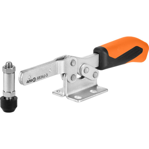 Horizontal Toggle Clamp  with Orange Handle, 6834J