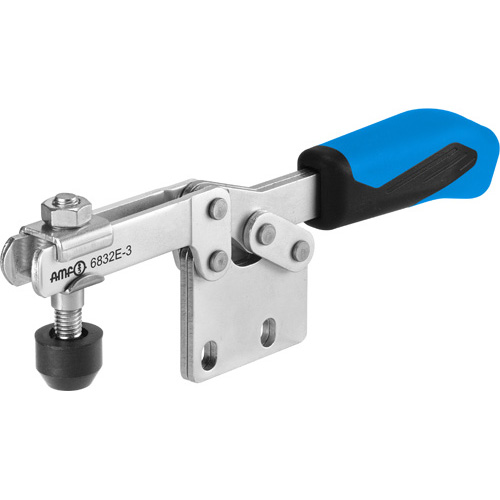 Horizontal Toggle Clamp with Blue Handle, 6832E