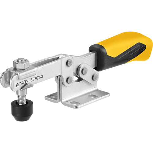 Horizontal Toggle Clamp with Yellow Handle, 6830Y