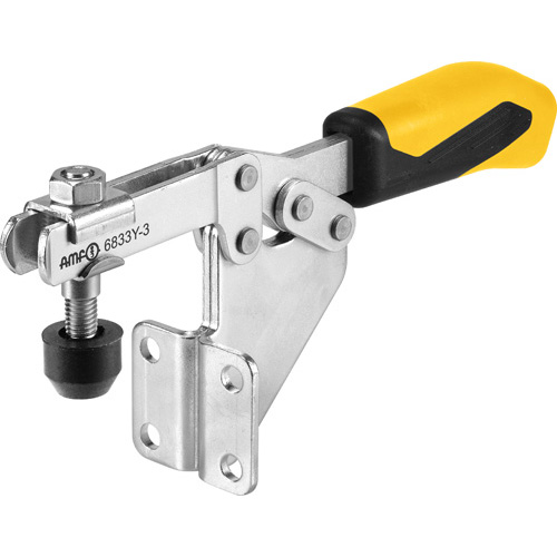 Horizontal Toggle Clamp with Yellow Handle, 6833Y